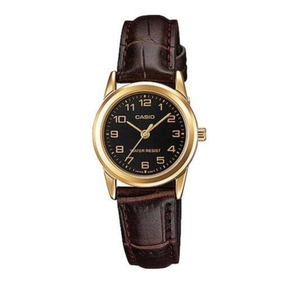 CASIO Luxusuhr Damen Analog Quarz Uhr mit Leder Armband LTP-V001GL-1 CASIO Luxusuhr Damen Analog Quarz Uhr mit Leder Armband LTP-V001GL-1 von CASIO