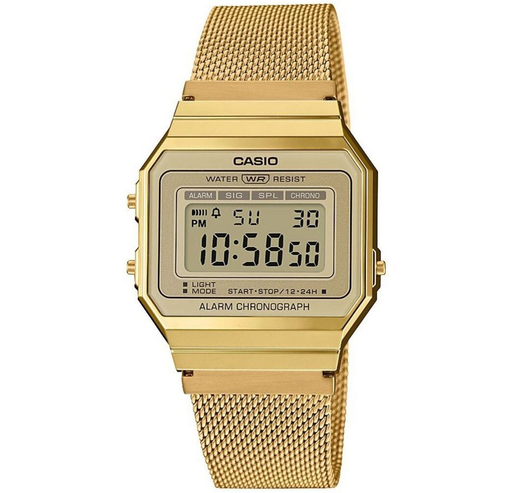 CASIO Luxusuhr Damen Digital Quarz Uhr mit Edelstahl Armband A700WEMG-9AEF CASIO Luxusuhr Damen Digital Quarz Uhr mit Edelstahl Armband A700WEMG-9AEF von CASIO