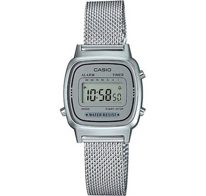 CASIO Luxusuhr Damen Digital Quarz Uhr mit massives Edelstahl Armband von CASIO