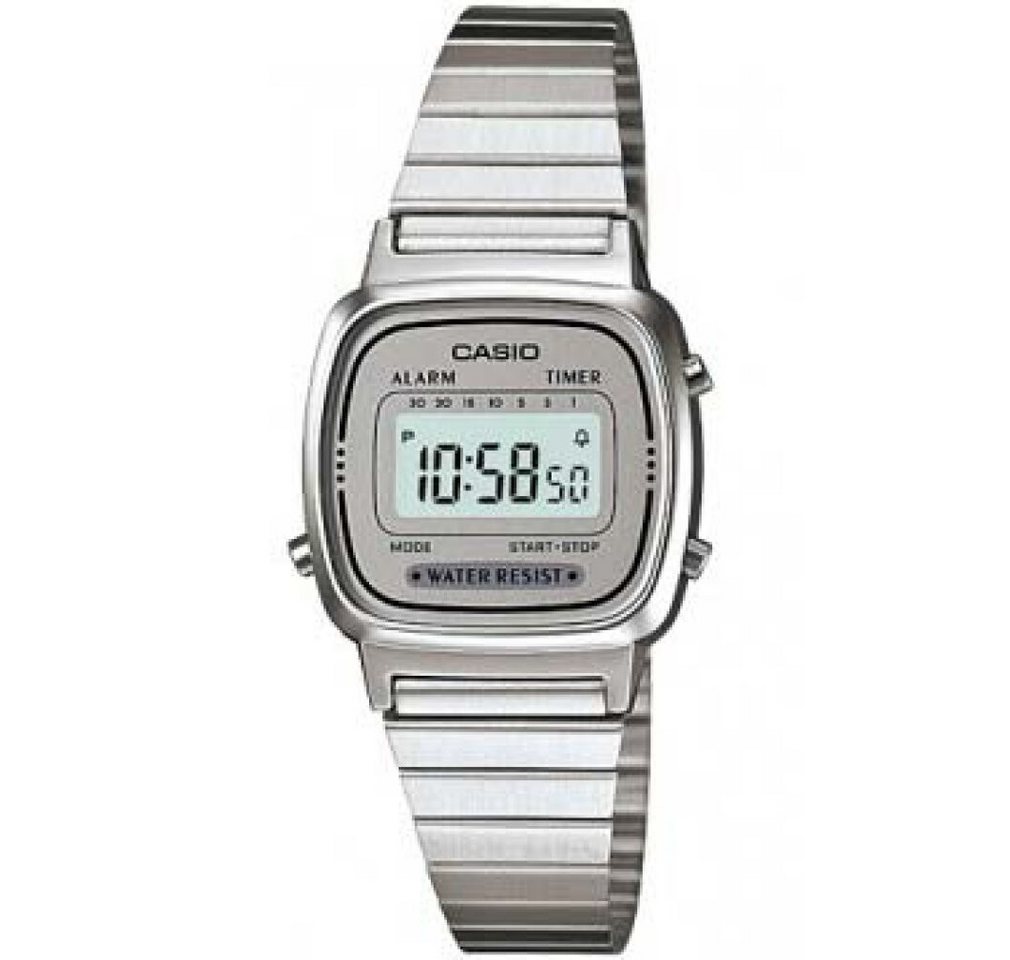 CASIO Luxusuhr Damen Digital mit Edelstahl Armbanduhr LA670WA 7D von CASIO