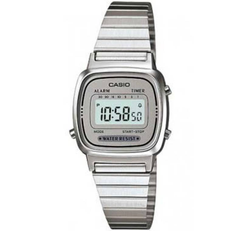 CASIO Luxusuhr Damen Digital mit Edelstahl Armbanduhr LA670WA 7D von CASIO