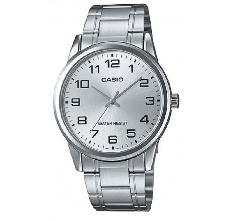 CASIO Luxusuhr Herren Analog Quarz Uhr mit Edelstahl Armband MTP-V001D-7 von CASIO