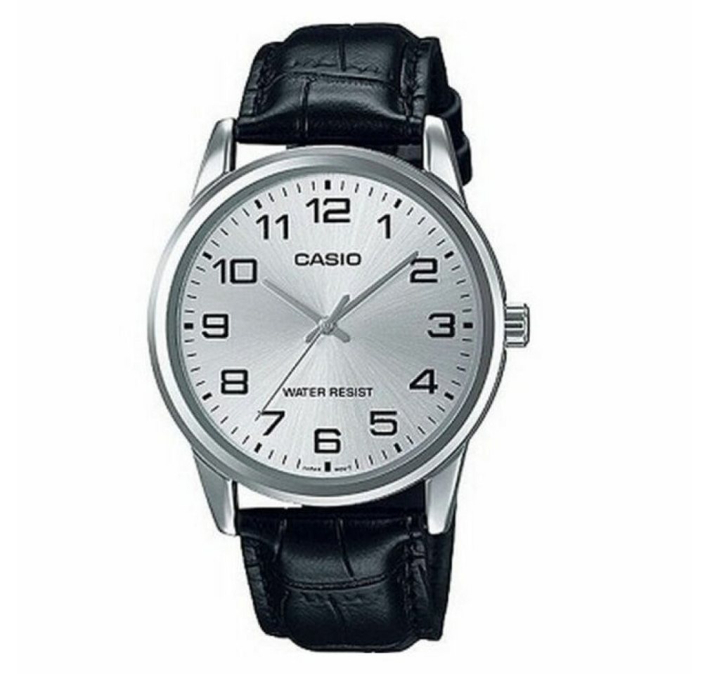 CASIO Luxusuhr Herren Analog Quarz Uhr mit Leder Armband MTP-V001L-7 von CASIO