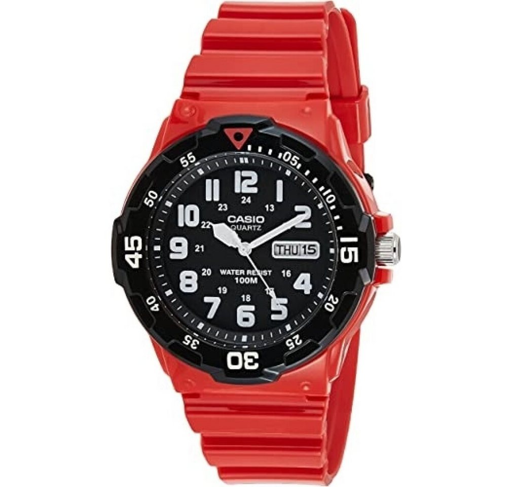 CASIO Luxusuhr Herren Analog Quarz Uhr mit Resin Armband MRW-200HC-4 von CASIO