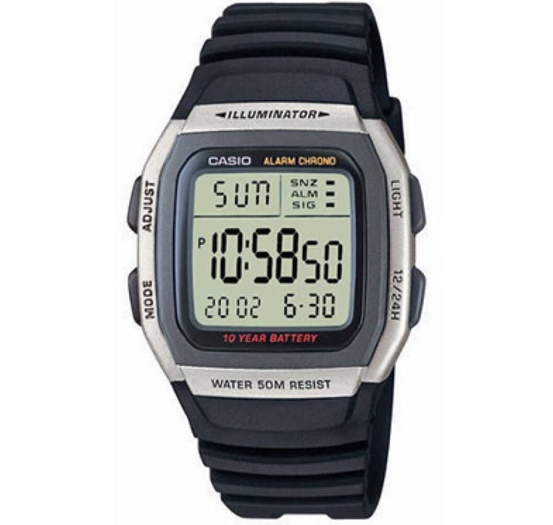 CASIO Luxusuhr Herren-Armbanduhr Digital Quarz Resin W-96H-1A von CASIO