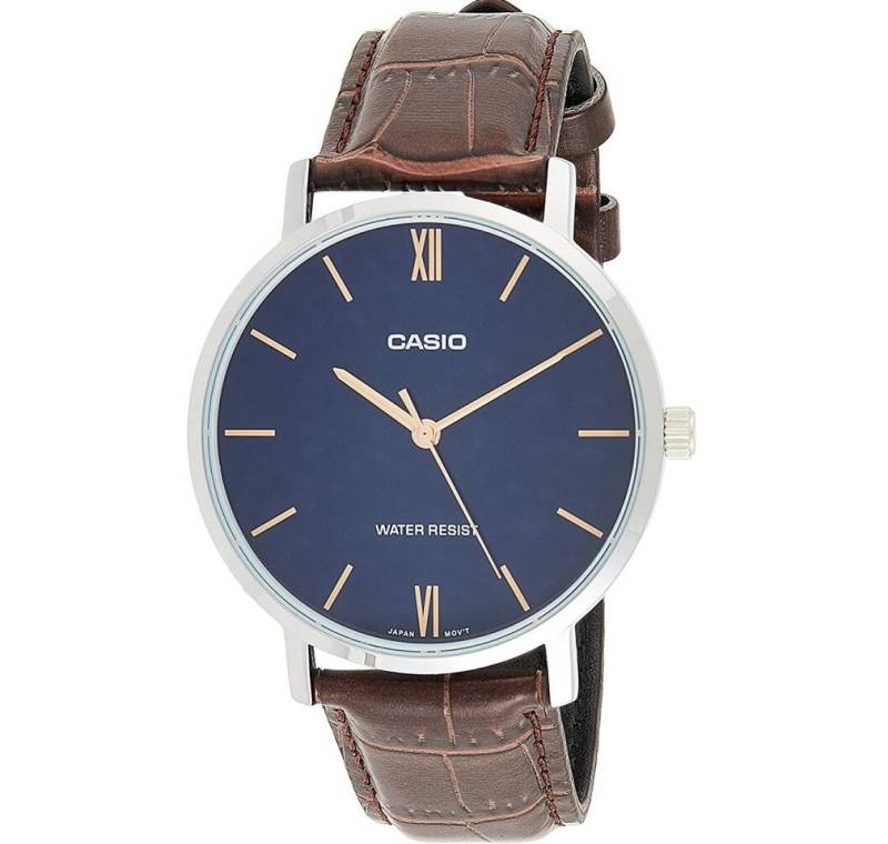 CASIO Luxusuhr Herrenuhr MTP-VT01L-2BUDF Schwarz (40 mm) von CASIO