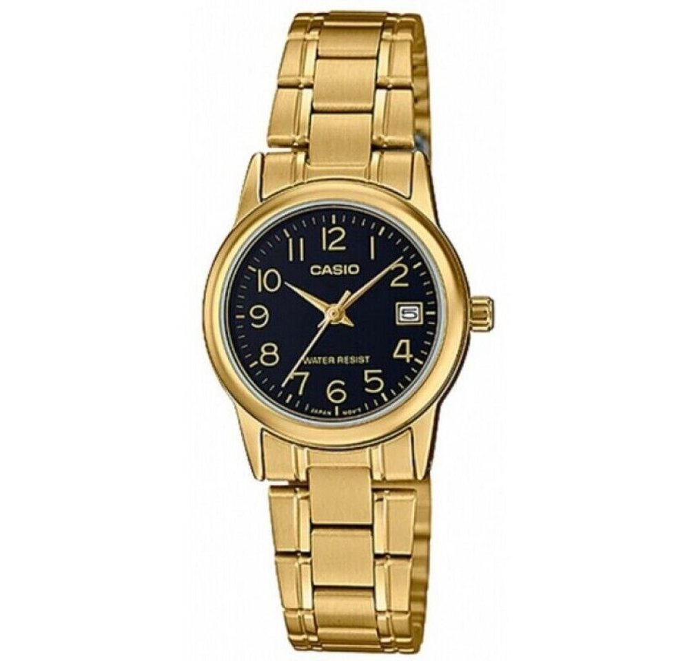 CASIO Luxusuhr #MTP-V002G-1B Men's Standard Analog Gold Tone Stainless Steel von CASIO
