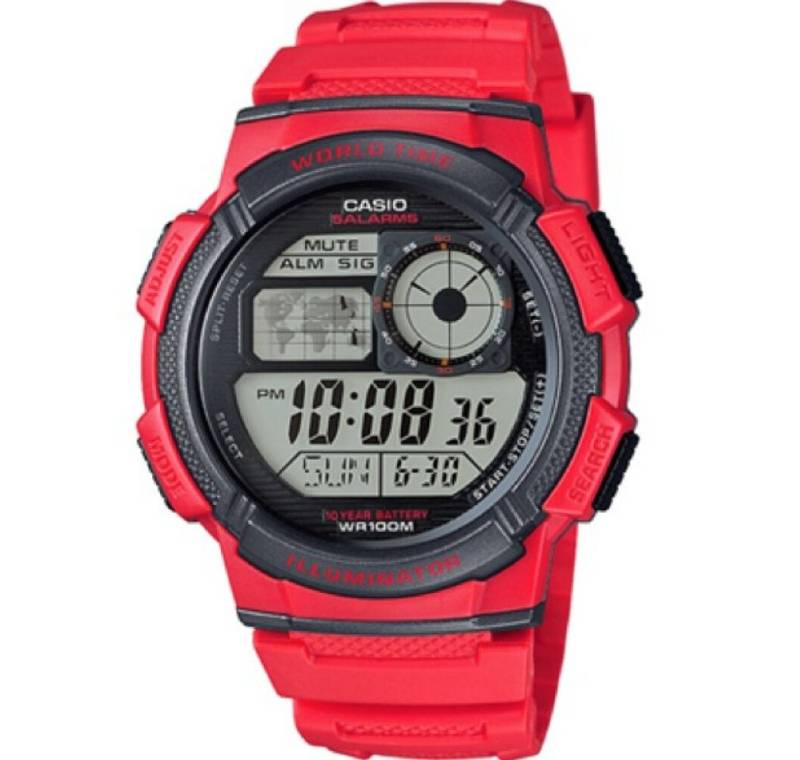 CASIO Luxusuhr Mod. WORLD TIME ILLUMINATOR - 5 Alarms, 10 Year battery von CASIO