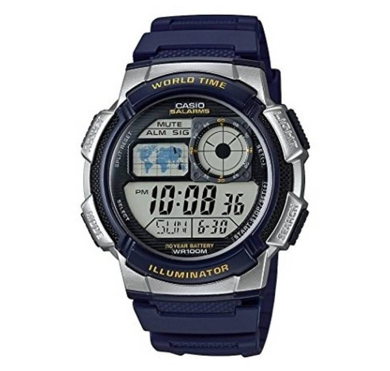 CASIO Luxusuhr Mod. WORLD TIME ILLUMINATOR - 5 Alarms, 10 Year battery von CASIO
