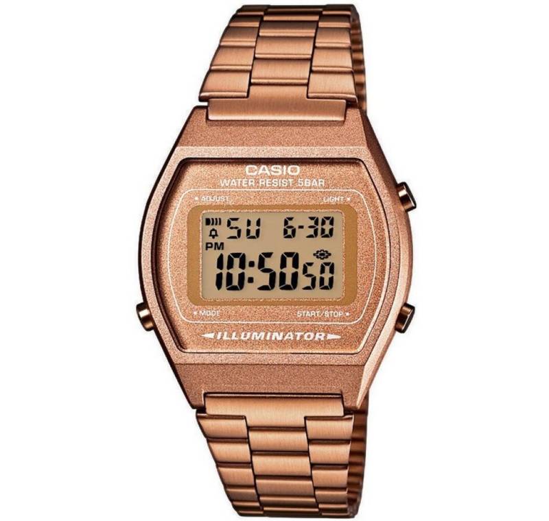 CASIO Luxusuhr Retro Unisex Digital Uhr B640WB mit Edelstahl Armband von CASIO