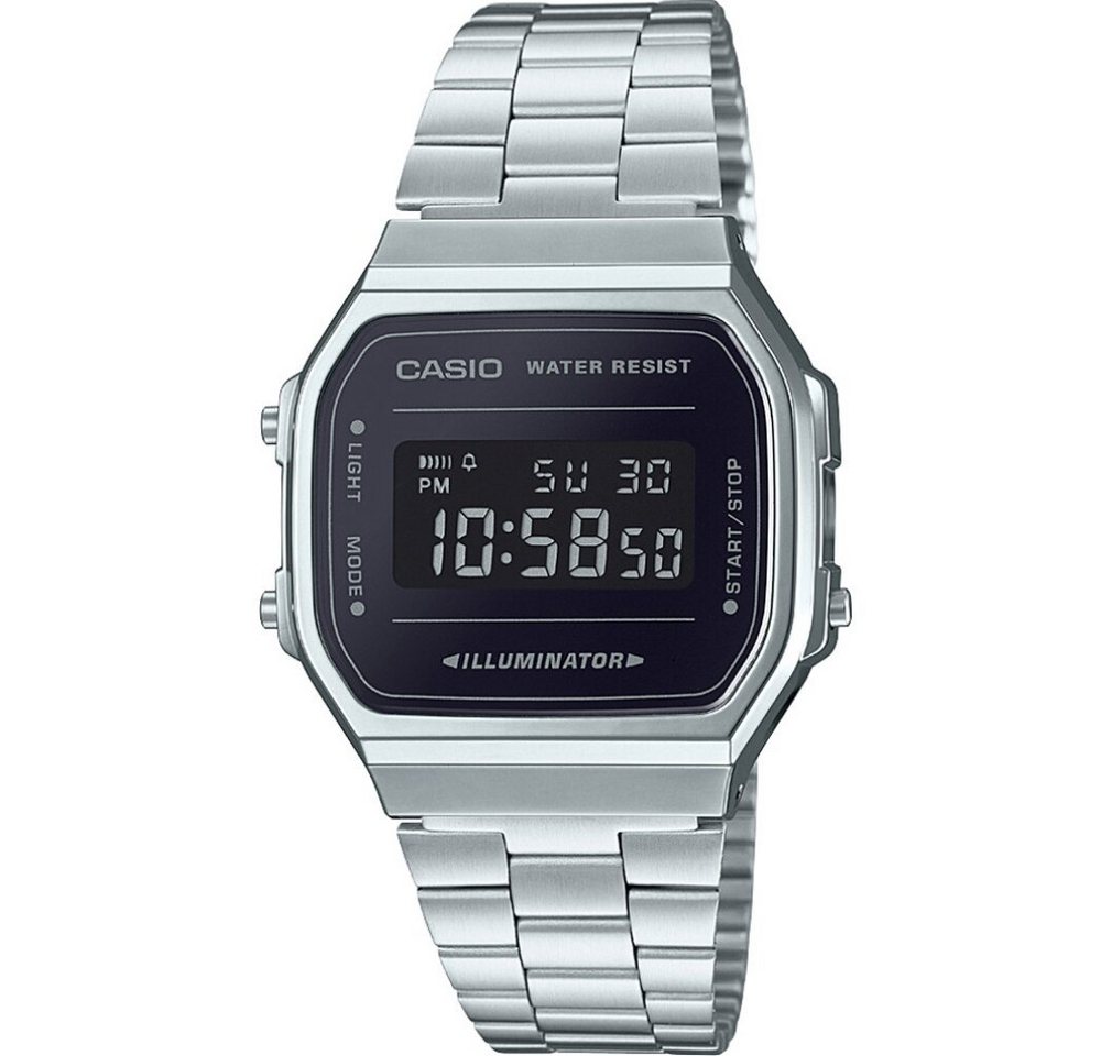 CASIO Luxusuhr Unisex Erwachsene Digital Quarz Uhr mit Edelstahl Armband von CASIO