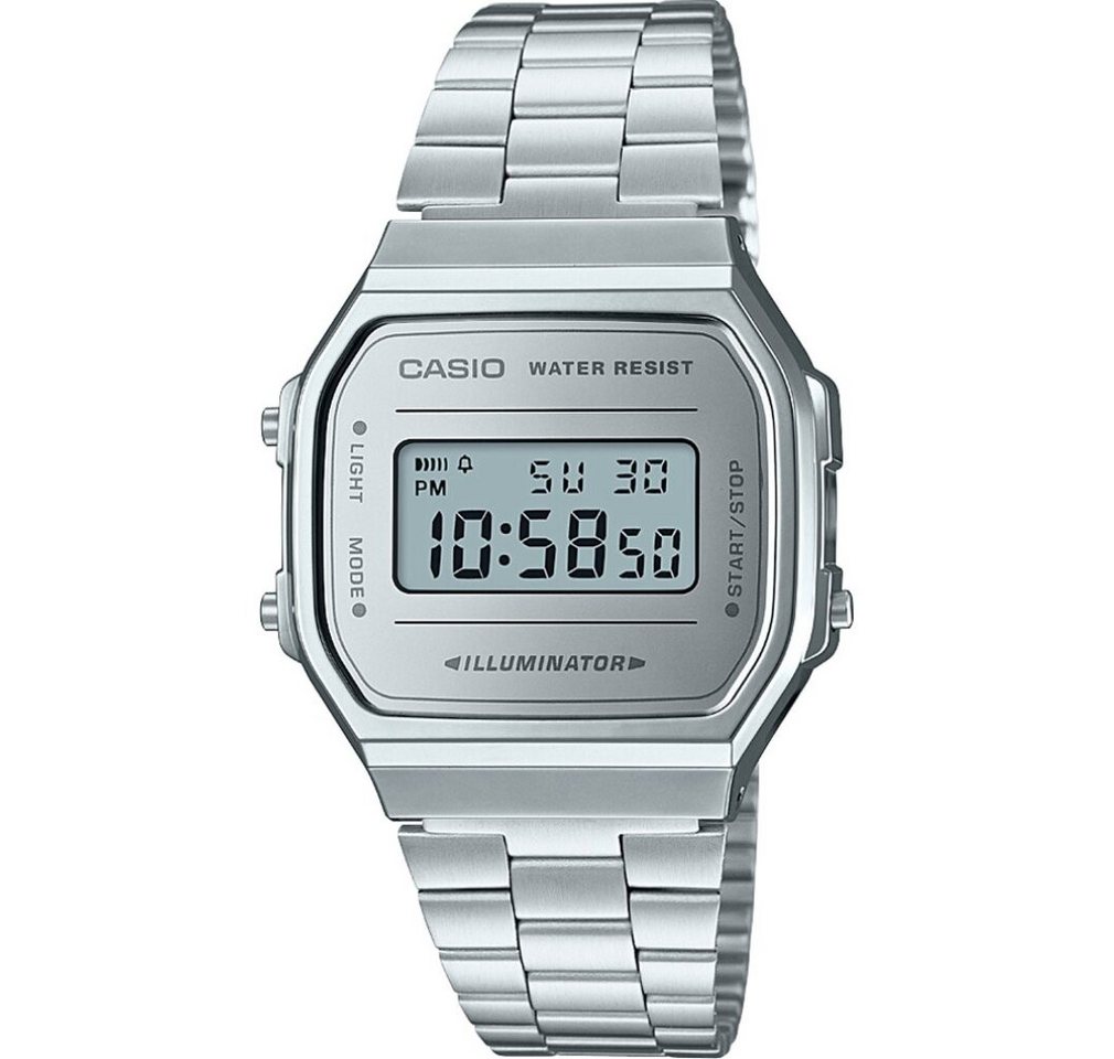 CASIO Luxusuhr Unisex Erwachsene Digital Quarz Uhr mit Edelstahl Armband von CASIO