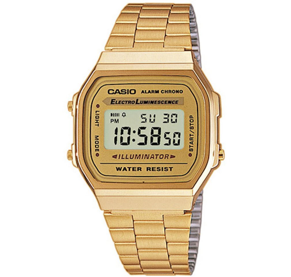 CASIO Luxusuhr Unisex Erwachsene Digital Quarz Uhr mit Edelstahl Armband von CASIO