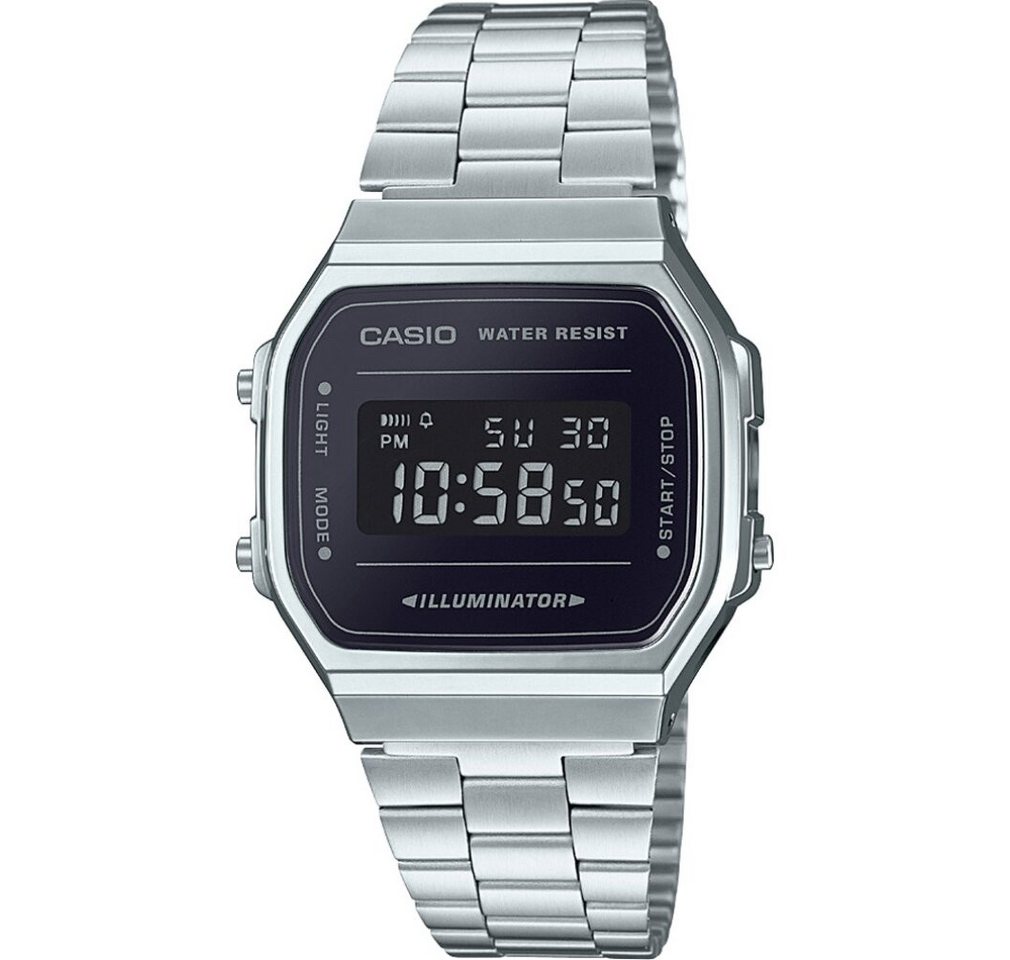 CASIO Luxusuhr Unisex Erwachsene Digital Quarz Uhr mit Edelstahl Armband von CASIO