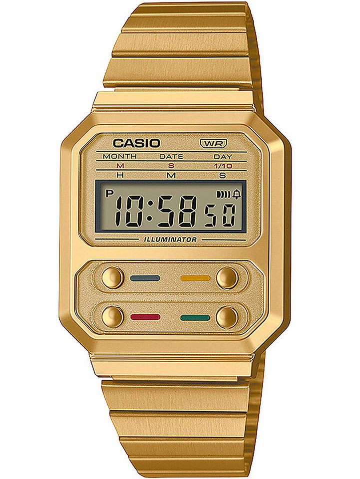 CASIO Quarzuhr Casio A100WEG-9AEF Vintage Unisex Uhr 33mm Casio A100WEG-9AEF Vintage Unisex Uhr 33mm von CASIO