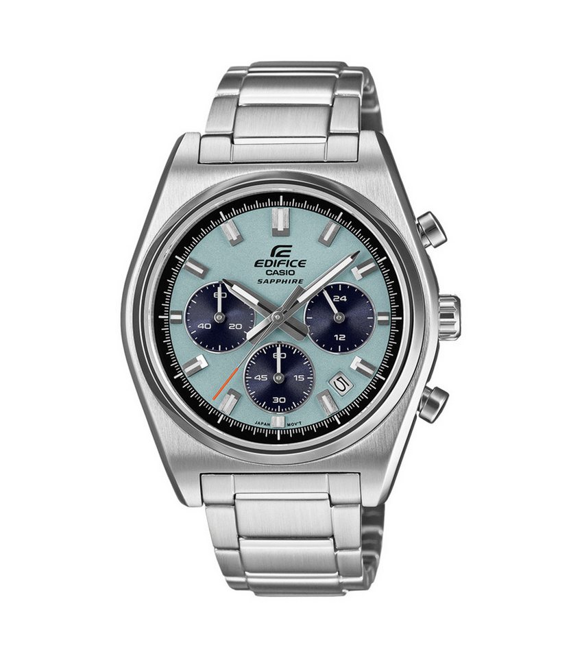 CASIO Quarzuhr Casio Chronograph Unisex Uhr EFB-730D-2BVUEF Edelstahl, Türkis, (1-tlg) von CASIO