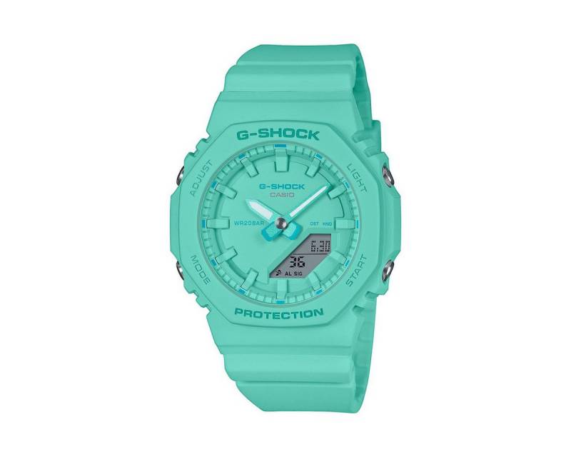 CASIO Quarzuhr Casio G-Shock Damen Uhr GMA-P2100-2AER Resin türkis, (1-tlg) von CASIO