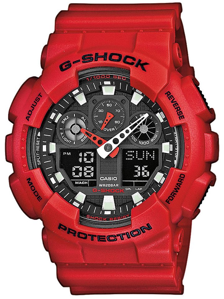 CASIO Quarzuhr Casio GA-100B-4AER G-Shock Herrenuhr 51mm 20atm Casio GA-100B-4AER G-Shock Herrenuhr 51mm 20atm von CASIO