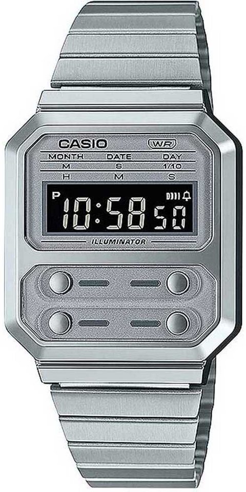 CASIO Quarzuhr Herrenuhr Kalender, Stoppfunktion - Casio Modell: A100WE-7BEF CASIO Quarzuhr Herrenuhr Kalender, Stoppfunktion - Casio Modell: A100WE-7BEF von CASIO
