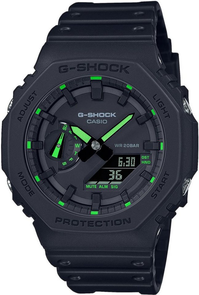 CASIO Quarzuhr Herrenuhr Kalender, Stoppfunktion - Casio Modell: GA-2100-1A3ER von CASIO