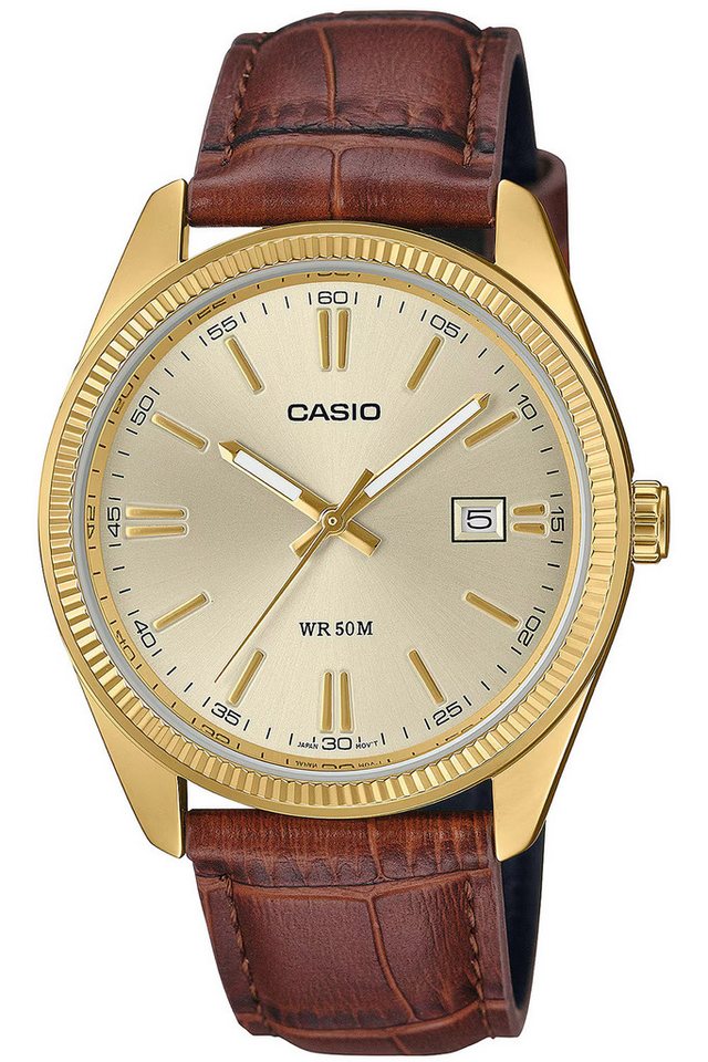CASIO Quarzuhr Quarz mit Lederband von CASIO