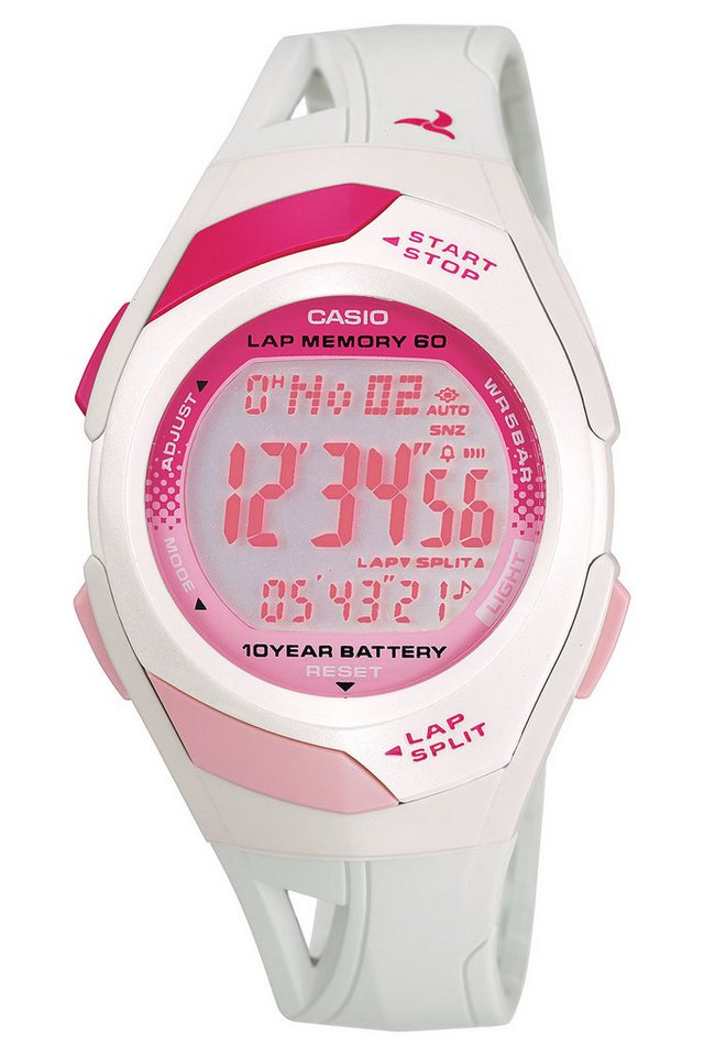 CASIO Quarzuhr Sports Digital Weiß/Pink CASIO Quarzuhr Sports Digital Weiß/Pink von CASIO