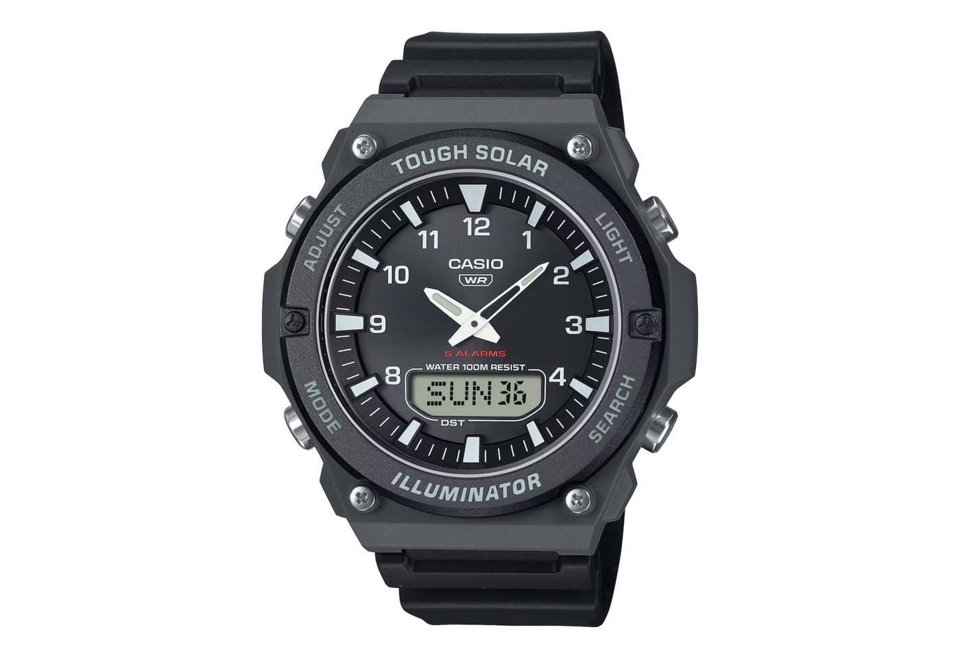 CASIO Solaruhr Herrenuhr Solar analog-digital 10 BAR wasserdicht Weltzeit Alarm Timer von CASIO