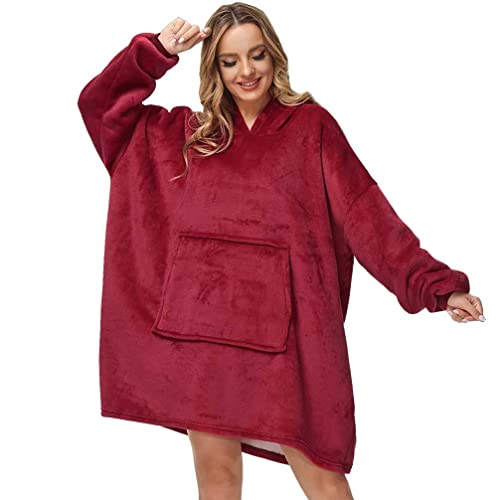 CASKIE Oversized Hoodie Sweatshirt Blanket, Original Decke Pullover, Super weiche gemütliche warme komfortable Kapuze Robe, Geeignet Kapuzenpullover für Damen, Herren und Jugendliche von CASKIE