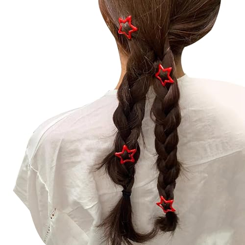 20 Stück süße coole Haarnadeln, einfache Haarspangen, Seitenklammer, modisches Accessoire, Schnappclip für Frauen und Mädchen, Stern-Haar-Accessoire, Haarspange Kopfbedeckung von CASNO