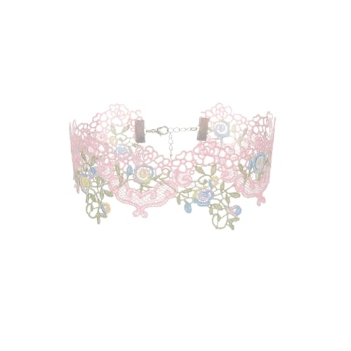 CASNO Halskette, einzigartige ausgehöhlte Spitzen-Choker-Halskette, verstellbare Länge, Blumen-Spitzen-Halskette, Verzierung für modische Individuen, Spitze von CASNO