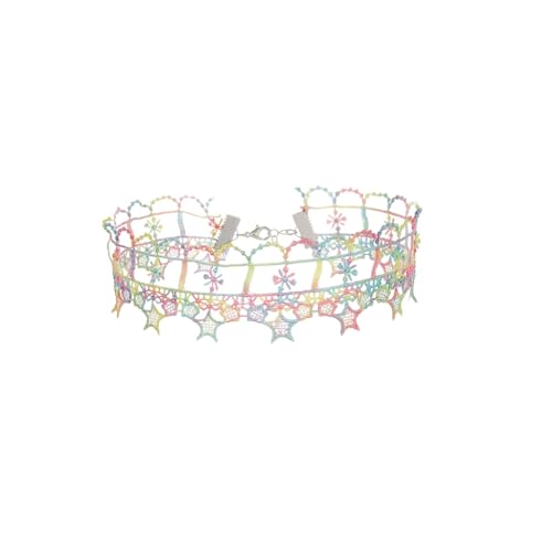 CASNO Halskette, einzigartige ausgehöhlte Spitzen-Choker-Halskette, verstellbare Länge, Blumen-Spitzen-Halskette, Verzierung für modische Individuen, Spitze von CASNO