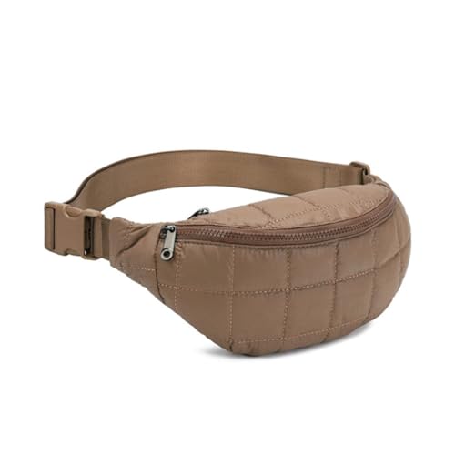 CASNO Hüfttaschen für Damen, Herren, multifunktionale Brusttasche, Bauchtasche mit verstellbarem Riemen, lässige Hüfttasche für Reisen, Wandern, Karamellfarben von CASNO