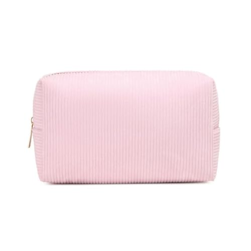 CASNO Taschen für Damen, Reise-Make-up-Tasche, Kord, Kosmetiktasche, multifunktionales Federmäppchen, Toilettenartikel, Organizer, Geldbörse mit Reißverschluss, rose von CASNO