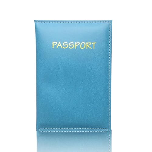 CASNO Taschen für Damen, Reisepasshülle, Ausweis, Kreditkarte, Bargeld, Dokumenten-Organizer für Männer und Frauen, Unisex, Reisepasshülle, tragbar, hellblau von CASNO