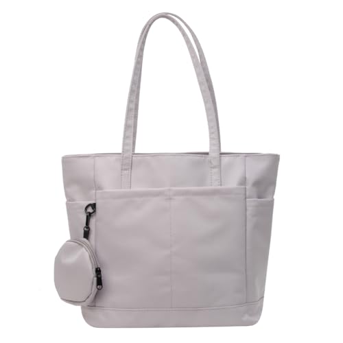 CASNO Taschen für Damen, elegante Nylon-Handtasche, große Kapazität, Umhängetasche, Schule, Arbeit, Handtaschen, perfekt für den täglichen Gebrauch, violett von CASNO