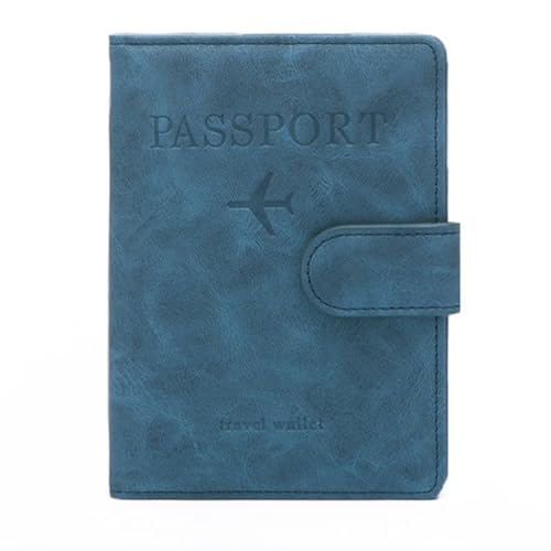 CASNO Taschen für Frauen, Reisepasshülle, mehrere Taschen, Reisepasshülle, Reisebrieftasche, Organizer, Reisezubehör für Kreditkarten, blau von CASNO