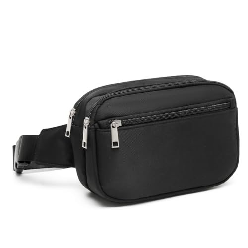 CASNO Vielseitige Gürteltasche für Damen, mit verstellbarem Riemen, Crossbody-Tasche, perfekt für Workout, Camping und tägliche Besorgungen, Schwarz von CASNO