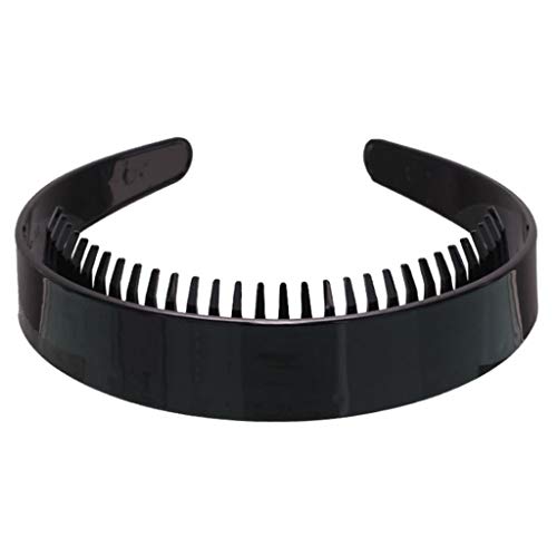 Einfarbiges Stirnband, auffälliges Haarband, Zahnhaarband, schwarz, unsichtbar, rutschfest, für DIY-Haarreifen, Styling-Haarbänder für Mädchen, 8–12 von CASNO