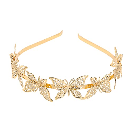 Goldene Serie Blätter Stirnband für Braut, Entenschnabel-Haarspange, Barock-Haarreif, Hochzeit, Party, Braut, Diadem, Barock-Stirnband, Hochzeit, Barock-Stirnbänder für Damen von CASNO