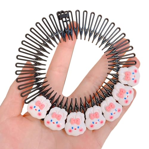 Kinder Y2k Stern bunter Haarkamm gebrochenes Stirnband Haarspangen niedlicher Kopfschmuck Haarschmuck runder Haarkamm Stirnband für Frauen von CASNO