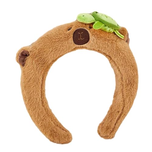 Modischer Haarreif, niedliches Capybara-Haar-Make-up, Stirnband, Haarspange, Haarschmuck, Haarbänder, Plüschmaterial für jeden Anlass, Capybara-Haar-Accessoire von CASNO