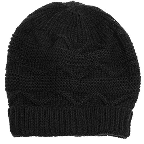 Caspar MU115 Damen grob gestrickte Winter Mütze Strick Beanie, Farbe:schwarz, Größe:One Size von Caspar