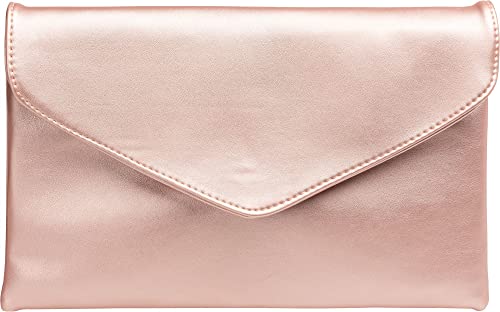 Caspar TA310 Damen Clutch, Farbe:rosa metallic, Accessoires:One Size von Caspar