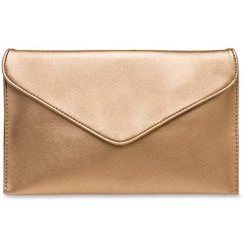 Caspar TA310 Damen Clutch, Farbe:roségold, Accessoires:One Size von Caspar