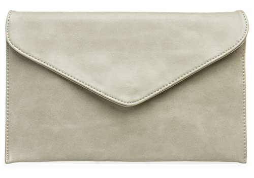 Caspar TA310 Damen Clutch, Farbe:steingrau, Accessoires:One Size von Caspar