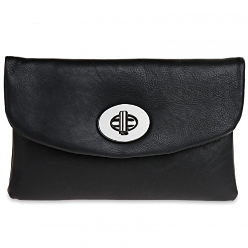 Caspar TA339 Damen Clutch, Farbe:schwarz von Caspar