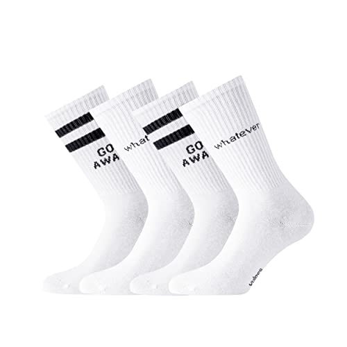 CASRIC Tennissocken Damen | Socken Damen 39-42 weiß und schwarz | 6 | Paar Tennissocken aus natürlicher Baumwolle - Sportsocken - Fussball socken - Ideal für den täglichen Gebrauch und für Sport von CASRIC