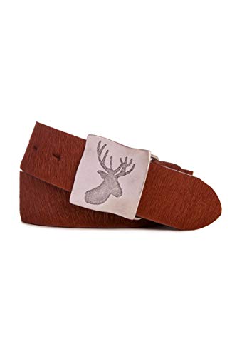 CASSANDRA Trachtengürtel Damen - KUHFELL - tabak von CASSANDRA