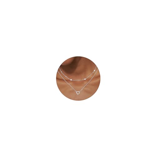 CASSIECA 2 Stück Herz Halskette Damen Silber 925 Kette Herz für Frauen Mädchen Süßes Silberkette Damen mit CZ Herz Anhänger Silber Herzkette Schmuck Weihnachten Geburtstag Geschenke CASSIECA 2 Stück Herz Halskette Damen Silber 925 Kette Herz für Frauen Mädchen Süßes Silberkette Damen mit CZ Herz Anhänger Silber Herzkette Schmuck Weihnachten Geburtstag Geschenke von CASSIECA