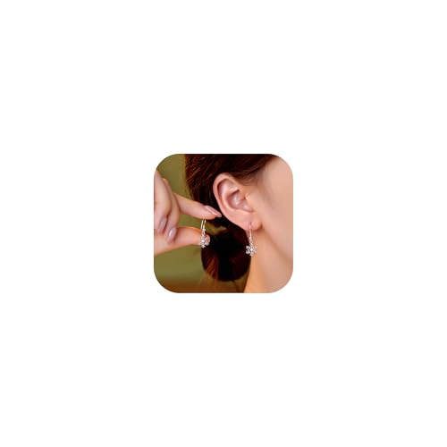 CASSIECA 925 Sterling Silber Weihnachten Ohrringe für Damen Mädchen - Hypoallergen Schneeflocke Tropfen Ohrringe - Weihnachtsschmuck Mit Geschenk Box von CASSIECA